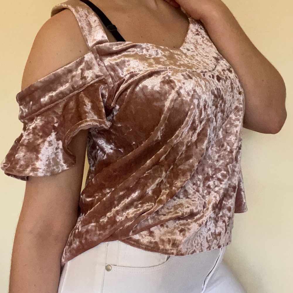 Pink Velvet Top